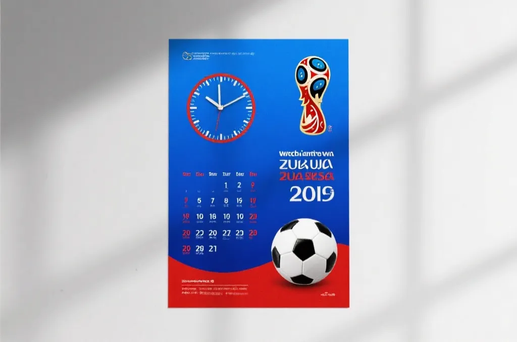 2026世界杯观赛与时差提醒的体育主题海报